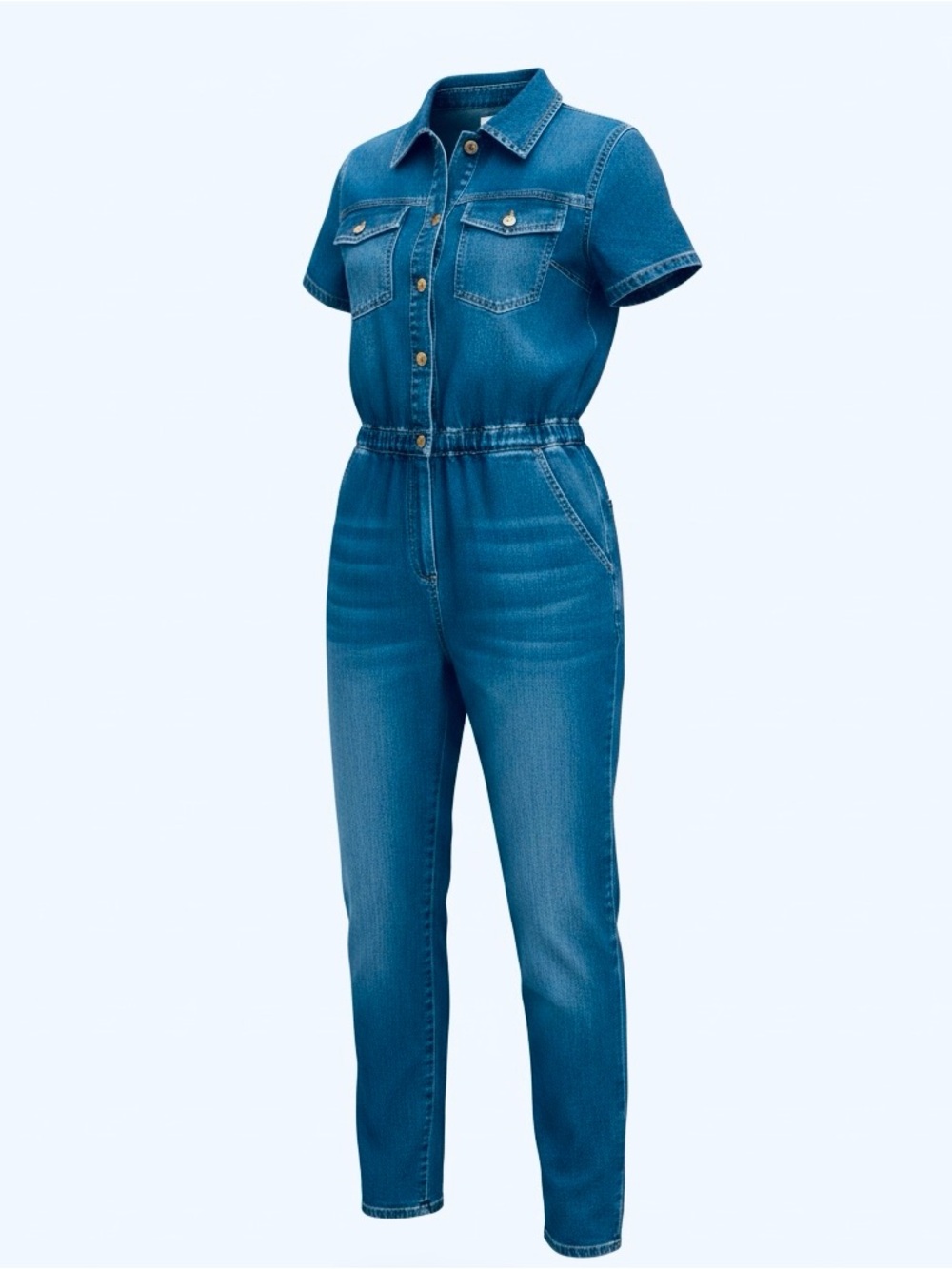 💙Celebrity Pink Women's Blue Denim Jumpsuit Jeans